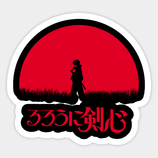 RUROUNI KENSHIN SILHOUETTE Sticker by presentees